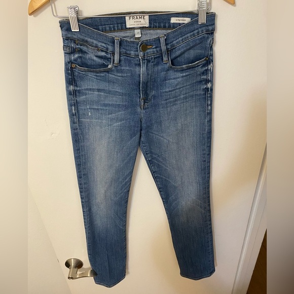 FRAME DEMIN Le High Straight Daphne Blue Jeans - Picture 7 of 12